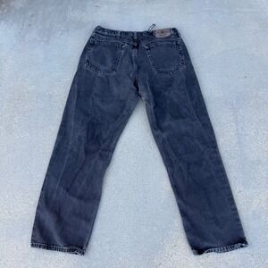 Wrangler Men Straight Leg Jeans Washed Black 34x30